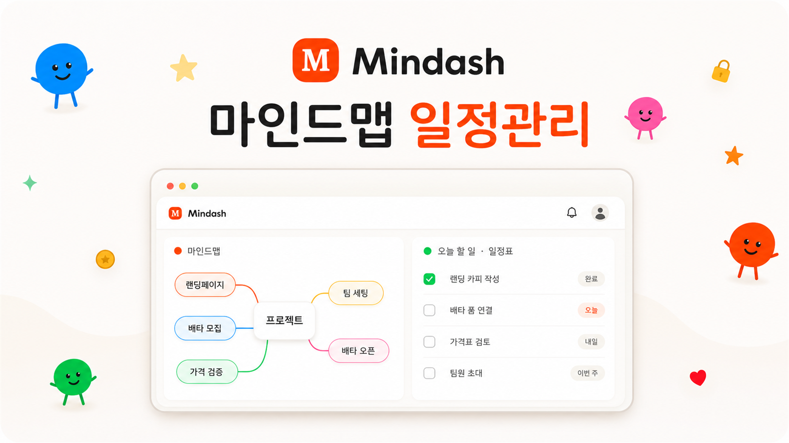 할일 관리 마인드맵 미리보기